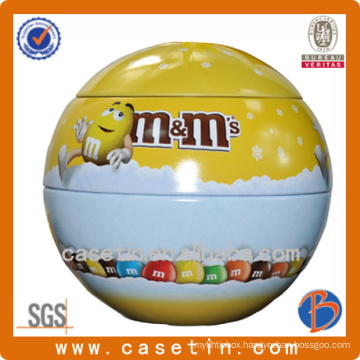 Food Grade Tin Top Ball Round Soap Tin Box/Tin Container